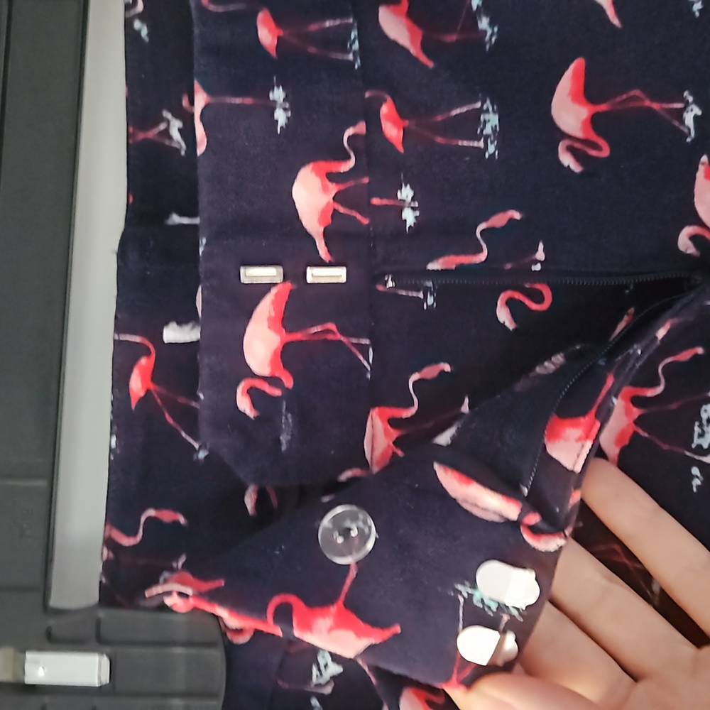 Stretch ponte ankle pant with a flamingo print! - Picture 3 of 5